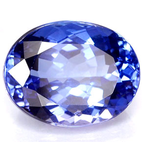 Tanzanite bleue naturelle coupe ovale, 5,08 ct, IF