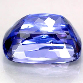 Tanzanite bleue naturelle coupe coussin, 3,07 ct, IF