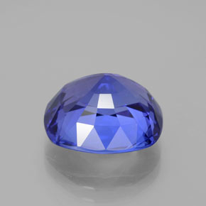 Tanzanite bleue naturelle coupe coussin, 10,76 ct, VVS