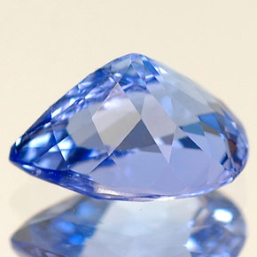 Tanzanite bleue naturelle en forme de poire, 1,31 ct, VVS-VS
