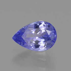 Tanzanite bleue naturelle en forme de poire, 0,87 ct, VVS