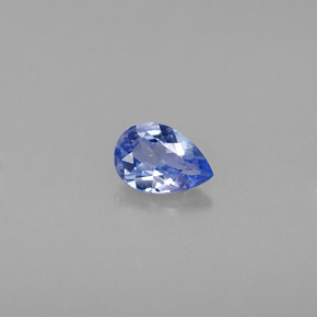 Tanzanite Violet Bleu naturelle En forme de poire, 0.26 ct, VVS-VS