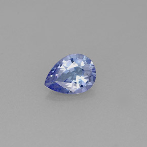 Tanzanite Violet Bleu naturelle En forme de poire, 0.54 ct, VVS-VS