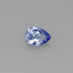 Tanzanite Violet Bleu naturelle En forme de poire, 0.54 ct, VVS-VS