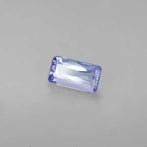 Tanzanite Violet Bleu naturelle Taille émeraude, 0.74 ct, VVS