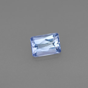 Tanzanite bleue naturelle taille émeraude, 0,53 ct, VVS-VS