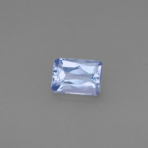 Tanzanite bleue naturelle taille émeraude, 0,53 ct, VVS-VS