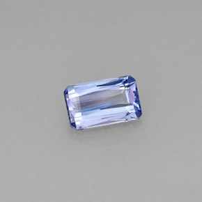 Tanzanite Violet Bleu naturelle Taille émeraude, 0.53 ct, SI