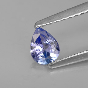 Tanzanite bleue naturelle en forme de poire, 0,24 ct, VVS