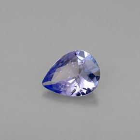 Tanzanite bleue naturelle en forme de poire, 0,24 ct, VVS