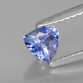 Tanzanite bleue naturelle trillion, 0,44 ct, VVS-VS