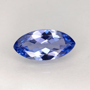 Tanzanite bleue naturelle marquise, 1,02 ct, VVS