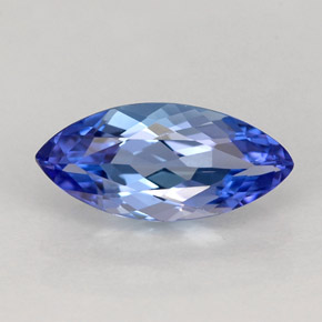 Tanzanite violet bleu naturelle marquise, 1,19 ct, VVS