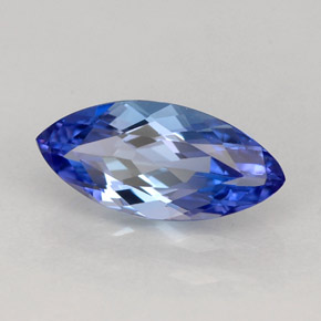 Tanzanite violet bleu naturelle marquise, 1,19 ct, VVS