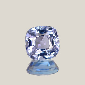 Tanzanite bleue naturelle coupe coussin, 0,70 ct, VVS