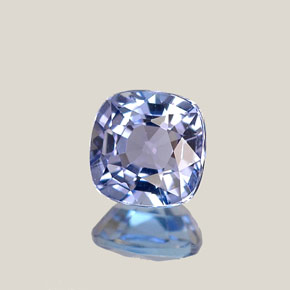 Tanzanite bleue naturelle coupe coussin, 0,70 ct, VVS
