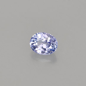 Tanzanite bleue naturelle coupe ovale, 0,60 ct, VVS