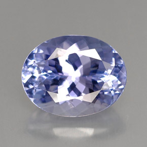 Tanzanite bleue naturelle coupe ovale, 3,14 ct, VVS-VS