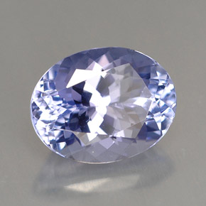 Tanzanite bleue naturelle coupe ovale, 3,14 ct, VVS-VS