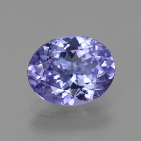 Tanzanite violet naturelle coupe ovale, 2,30 ct, VVS-VS