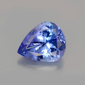 Tanzanite violet naturelle en forme de poire, 3,23 ct, VS