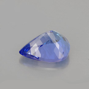 Tanzanite violet naturelle en forme de poire, 3,23 ct, VS