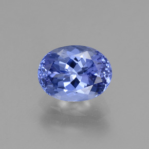 Tanzanite bleue naturelle coupe ovale, 1,45 ct, VS