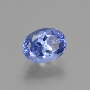 Tanzanite bleue naturelle coupe ovale, 1,45 ct, VS