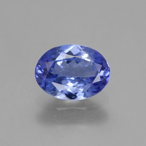 Tanzanite bleue naturelle coupe ovale, 1,32 ct, VVS-VS