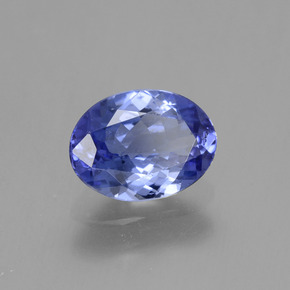 Tanzanite bleue naturelle coupe ovale, 1,32 ct, VVS-VS
