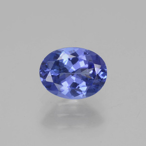 Tanzanite bleue naturelle coupe ovale, 1,30 ct, VS