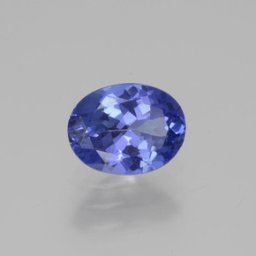 Tanzanite bleue naturelle coupe ovale, 1,30 ct, VS
