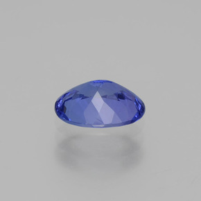 Tanzanite bleue naturelle coupe ovale, 1,30 ct, VS