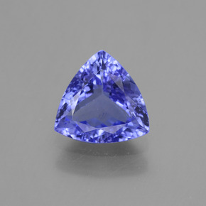 Tanzanite bleue naturelle trillion, 1,19 ct, VVS-VS