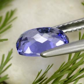 Tanzanite bleue naturelle coupe coussin, 1,76 ct, VVS-VS