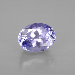 Tanzanite violet naturelle coupe ovale, 2,00 ct, VVS-VS