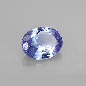 Tanzanite violet naturelle coupe ovale, 2,14 ct, VVS-VS
