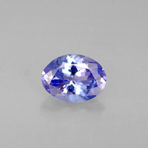 Tanzanite bleue naturelle coupe ovale, 1,00 ct, VVS-VS