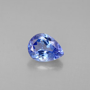 Tanzanite bleue naturelle en forme de poire, 1,39 ct, VVS-VS