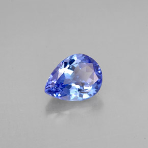 Tanzanite bleue naturelle en forme de poire, 1,39 ct, VVS-VS
