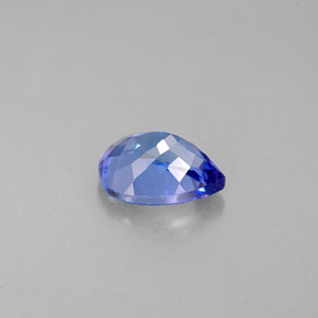 Tanzanite bleue naturelle en forme de poire, 1,39 ct, VVS-VS