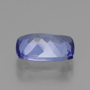 Tanzanite bleue naturelle coupe coussin, 1,78 ct, VVS-VS