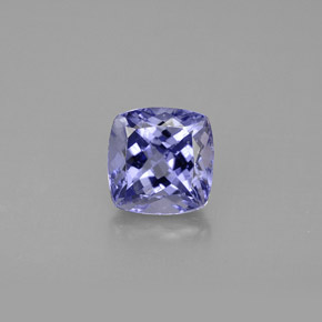 Tanzanite bleue naturelle coupe coussin, 1,46 ct, VS