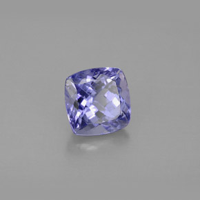 Tanzanite bleue naturelle coupe coussin, 1,46 ct, VS
