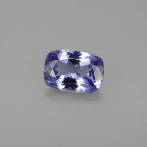 Tanzanite bleue naturelle coupe coussin, 1,01 ct, VVS-VS