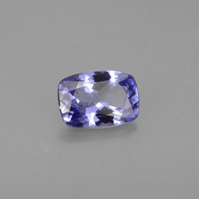 Tanzanite bleue naturelle coupe coussin, 1,01 ct, VVS-VS