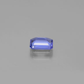 Tanzanite bleue naturelle taille émeraude, 0,87 ct, VVS-VS