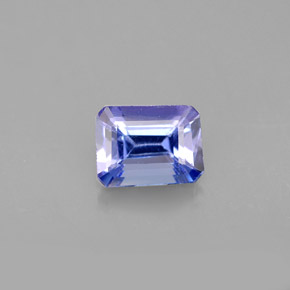 Tanzanite bleue naturelle taille émeraude, 1,03 ct, VVS-VS