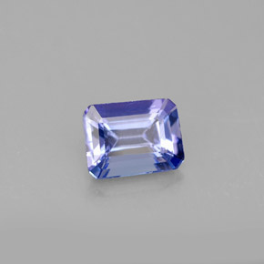 Tanzanite bleue naturelle taille émeraude, 1,03 ct, VVS-VS