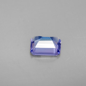 Tanzanite bleue naturelle taille émeraude, 1,03 ct, VVS-VS